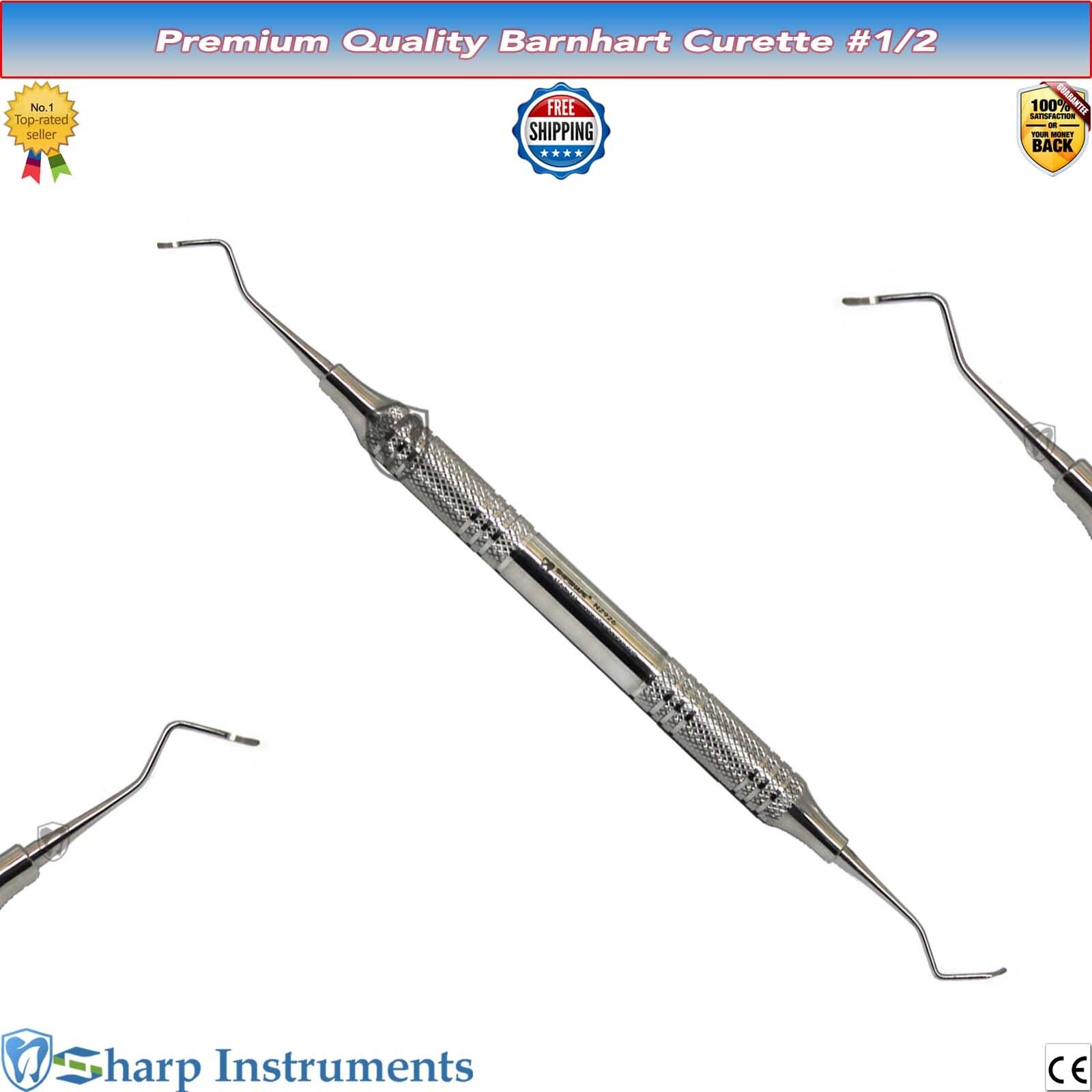 1/2 Barnhart Curette Periodontal Surgical Hygiene Gracey Scaler Supragingival