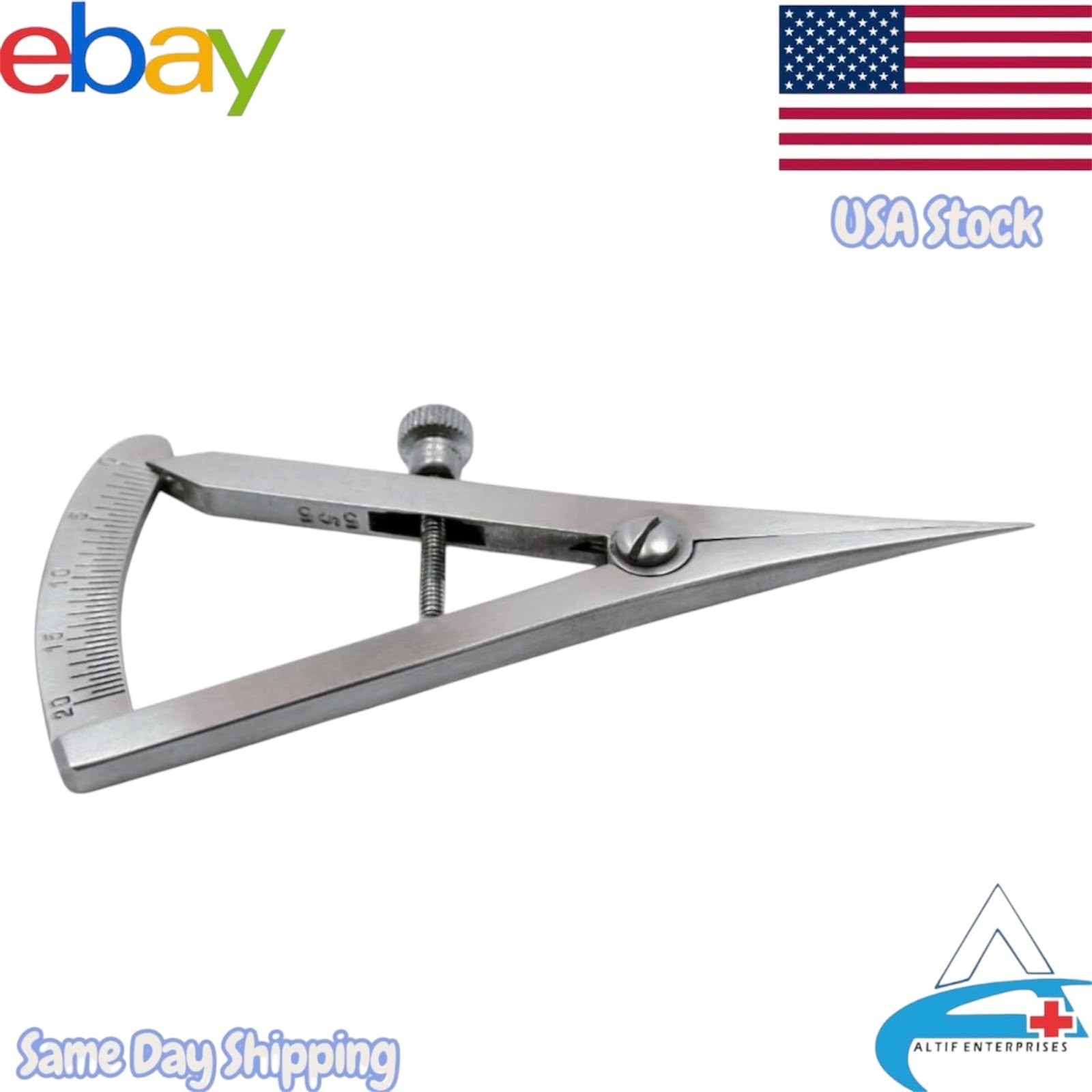 Castroviejo Caliper Gauge Straight 0-20MM Dental Surgical Tool USA Stock