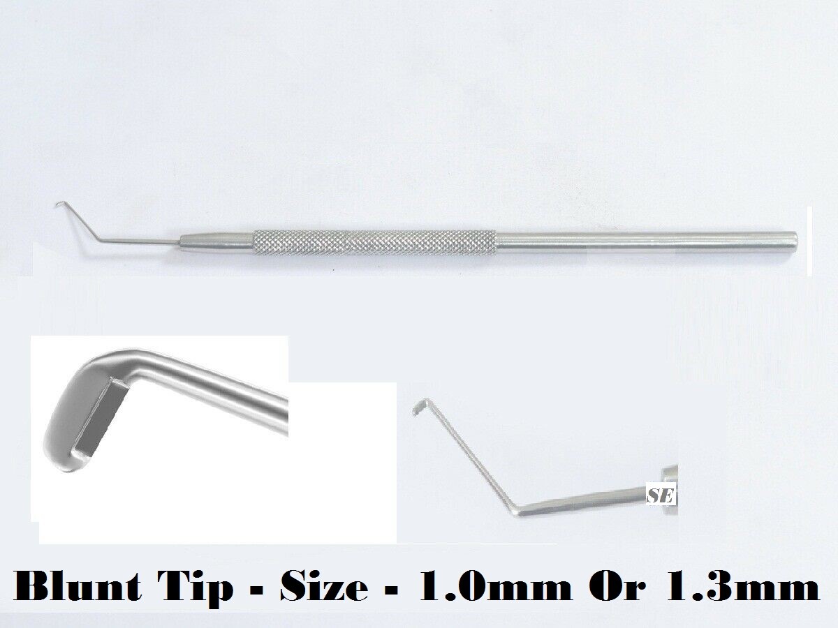 SS Phaco Chopper Hook 1.3 mm Tip Blunt Tip ophthalmic Eye Instrument