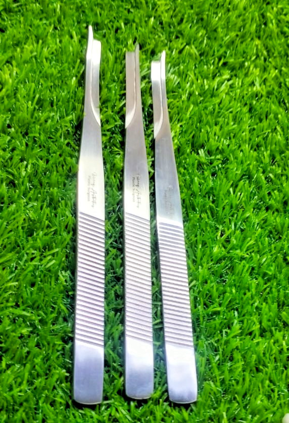 3 Pcs Silver Osteotome 7″ with Single Guard (Straight ,Right, Left )