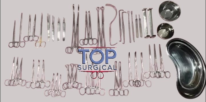 50 Pcs General Surgery Basic Laparotomy Surgical Instruments Set