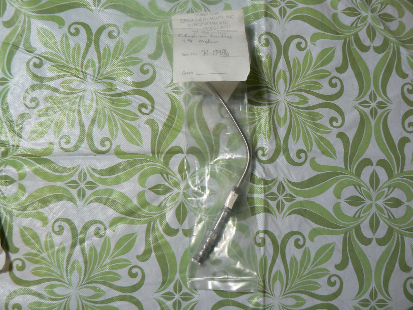 4 RUGGLES Suction Tubes: 3 Fukushima Teardrop 4, 5, 9 FR., 1 Poppen 7 FR, 1 Weck