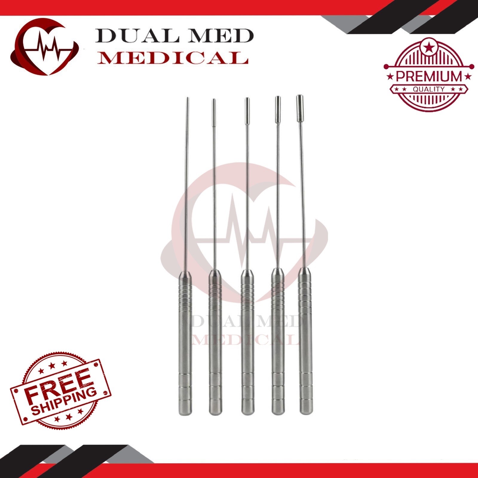 Coronary Probes Set Cardiovascular Instruments 5 Pcs Stainless Steel By IZ