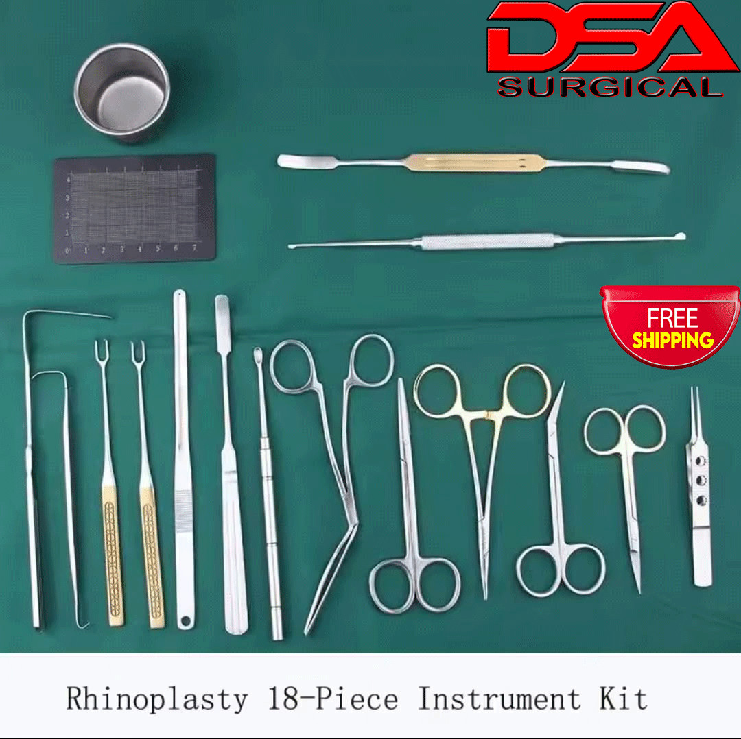 Rhinoplasty Instruments Set of 18 Pcs Major Nose & Plastic Surgery Instruments