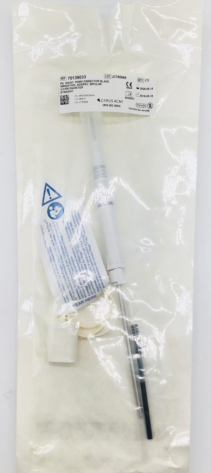 Gyrus ACMI 70139033 PK Diego Powered Dissector 3.0mm Straight – NEW