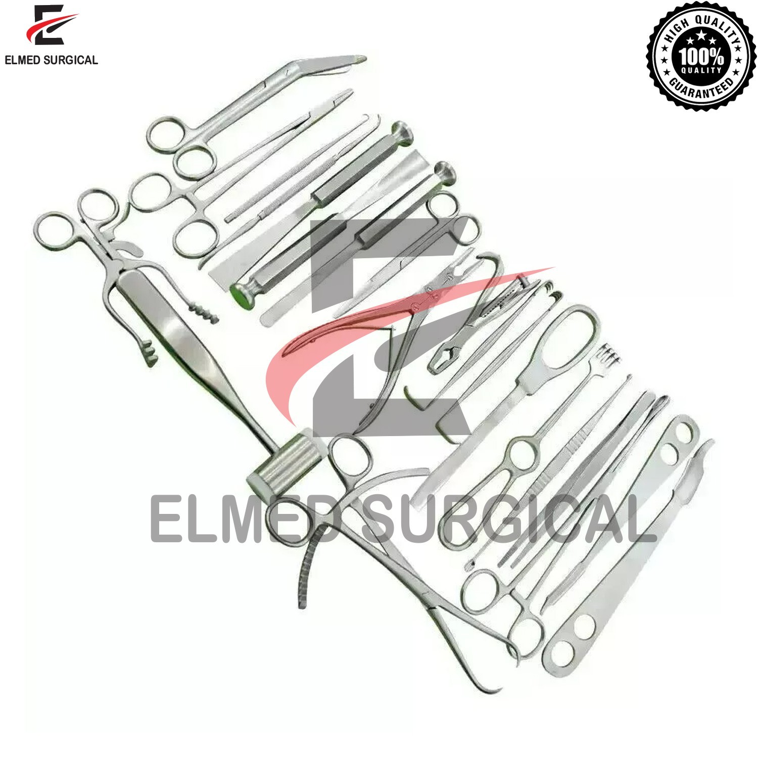 Basic Major Orthopedic Surgical Stainless Steel Instruments Set of 22 pcs