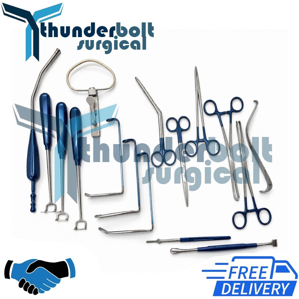 New Tonsillectomy Adenoidectomy Ent Surgical Instruments Set with Steel Box