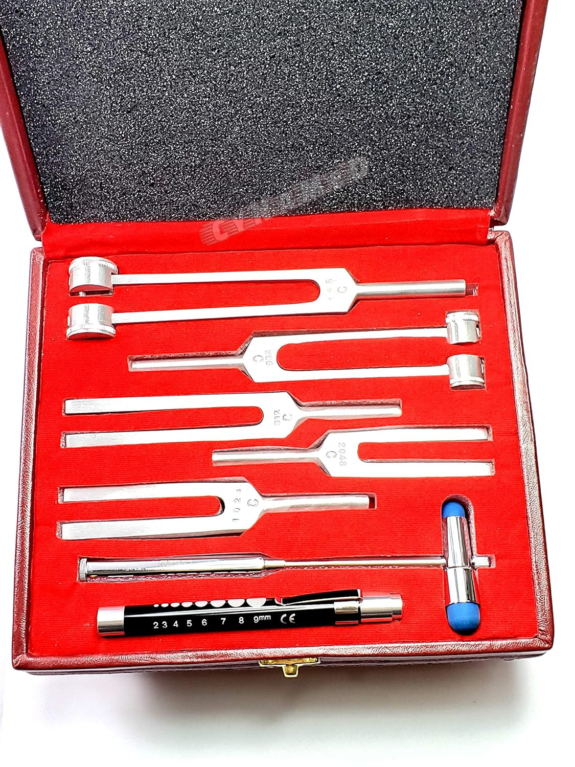 USA Tuning Fork Set of 6 Medical Surgical Diagnostic Instruments plus Buck Hamme