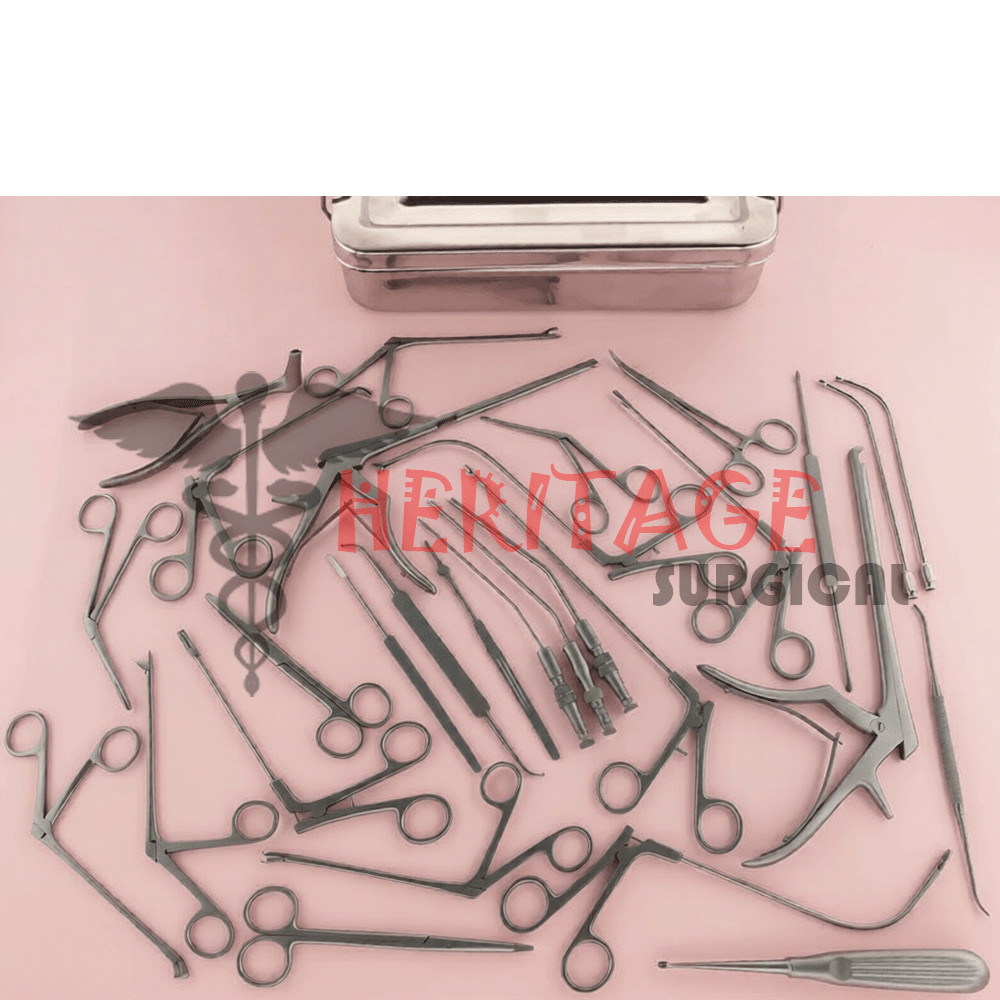 Fess Instruments Endoscopic Sinus Surgery ENT Instruments Set With Box