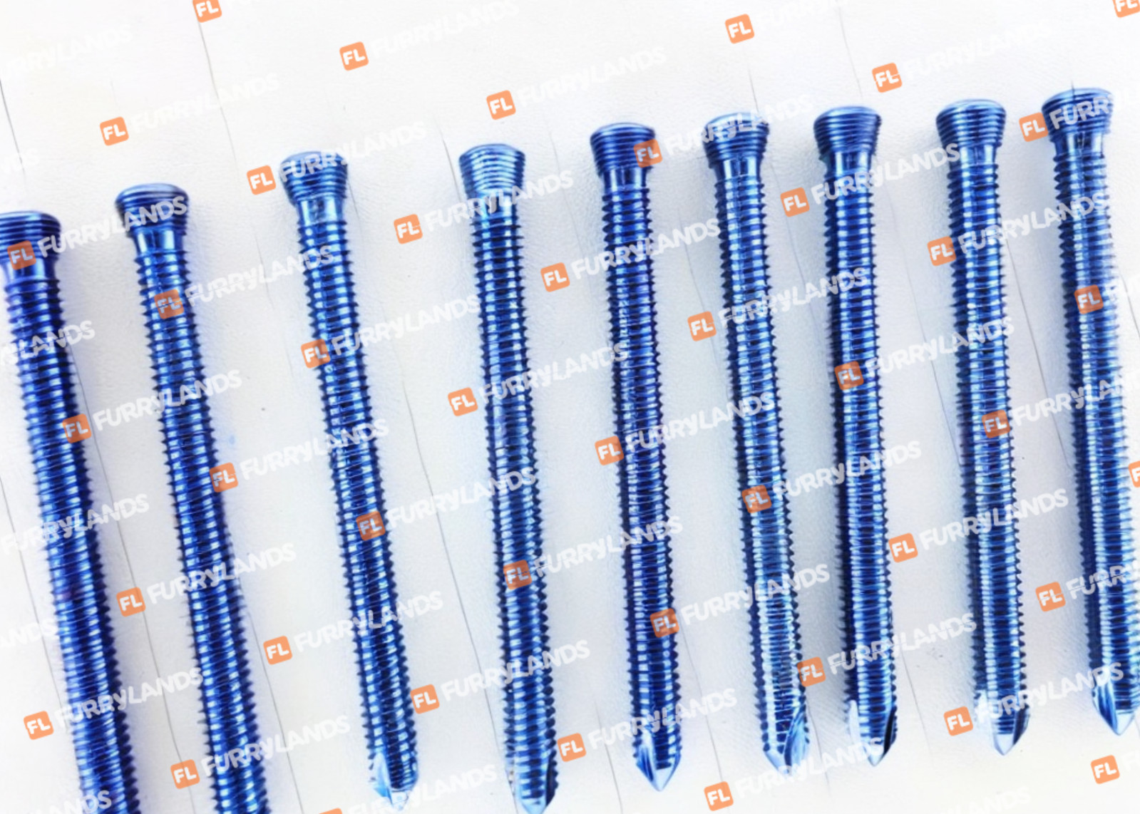 Locking Self-Tapping Screws 5.0mm, 20–80mm Length 110 Pcs Titanium Set