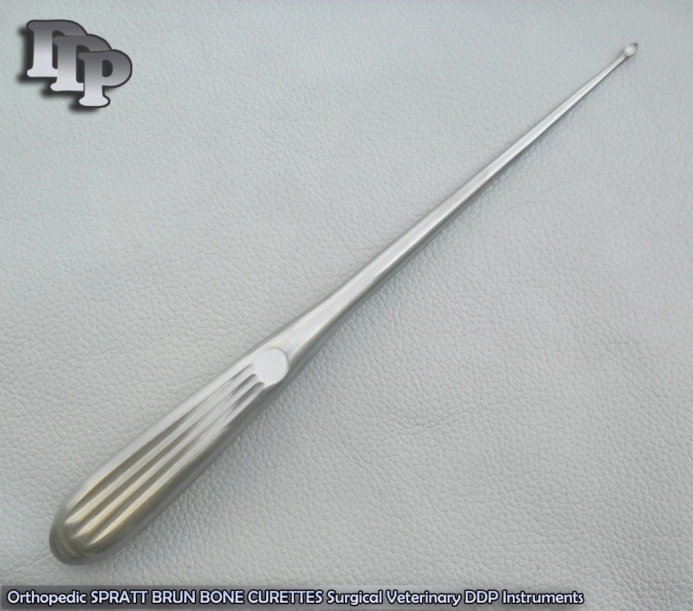 Orthopedic SPRATT BRUN BONE CURETTES 2/ 9″ Surgical Instruments
