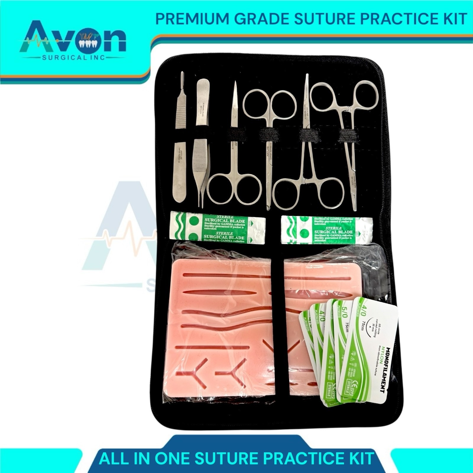 20PCS Practice Suture Kit for Training Student Use – Includes Essential Tools