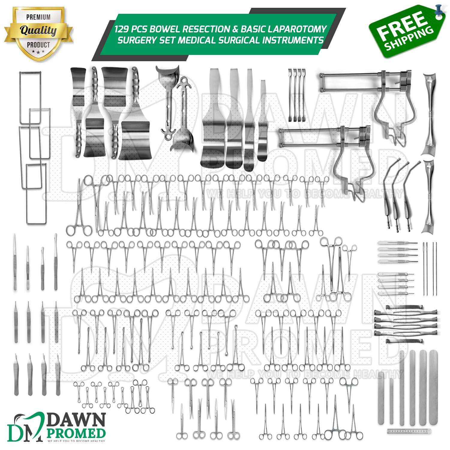 129 Pcs Abdominoperineal Bowel Resection & Basic Laparotomy Medical Surgery Set