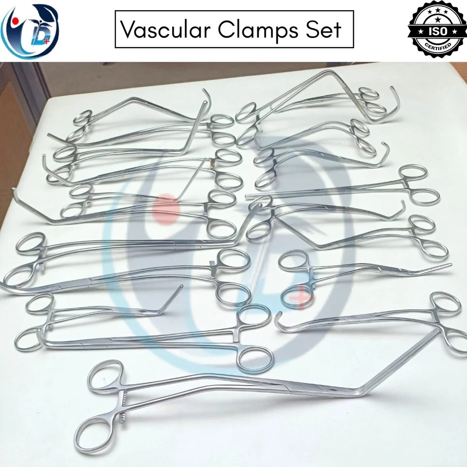 Vascular Clamps Surgery Instruments Debaky 20 Pcs Set Surgical Instruments CE