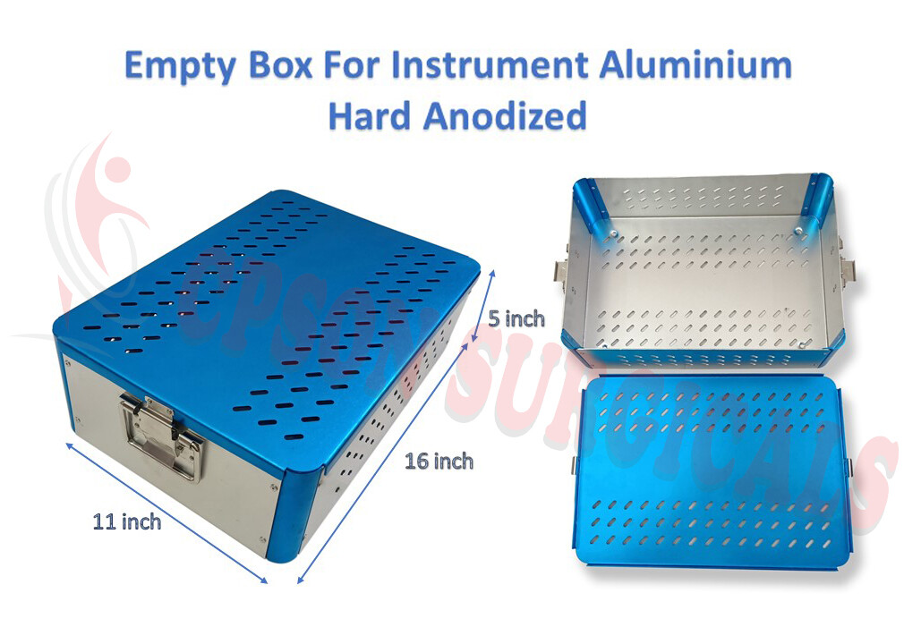 Veterinary Empty Aluminium Case Box for Instrument 16′ x 11″ x 5″ Dimension