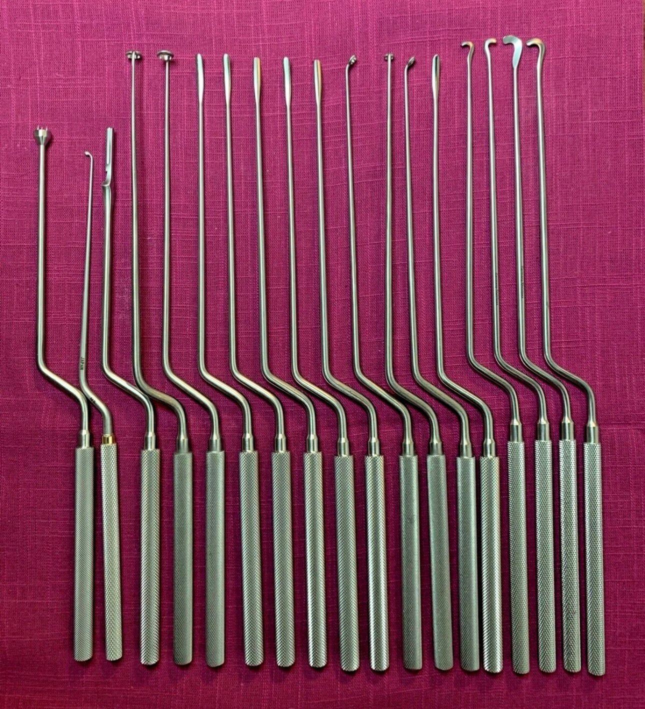 V. Mueller Assorted Neurosurgery Hardy Micro Instrument Set Curettes Dissectors