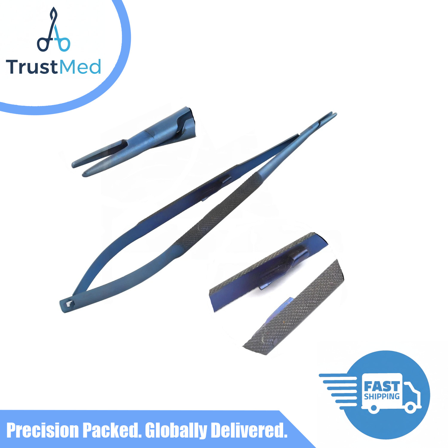 Castroviejo Needle Holder 8″ Straight With Lock Titanium Surgical Instrument