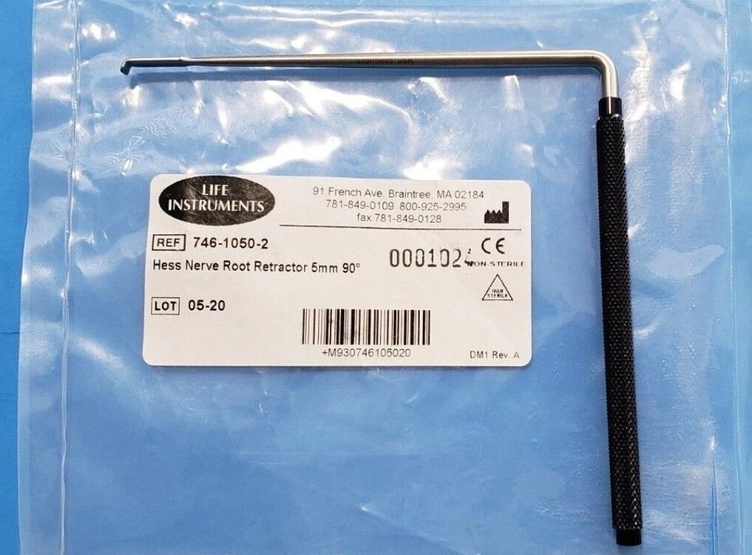 Life Instruments 746-1050-2 Surgical Orthopedic Hess Nerve Retractor 5mm x 90*