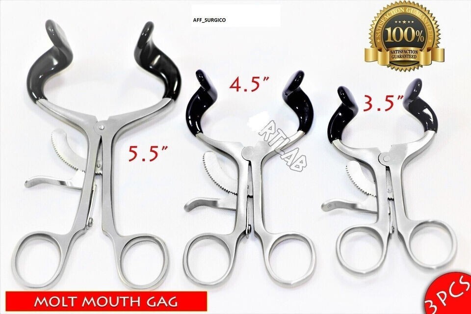 GAG 3.5″+4.5″+5.5″ Surgical Mouth Opener SET OF 3pcs New MOLT DENTAL MOUTH