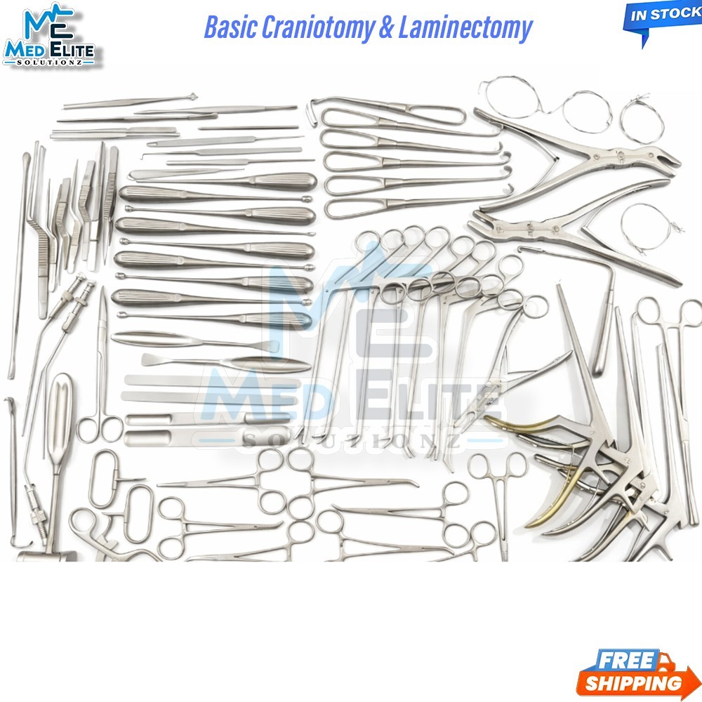 Basic Craniotomy & Laminectomy Surgical Orthopedic Spinal Instruments 78 pcs set