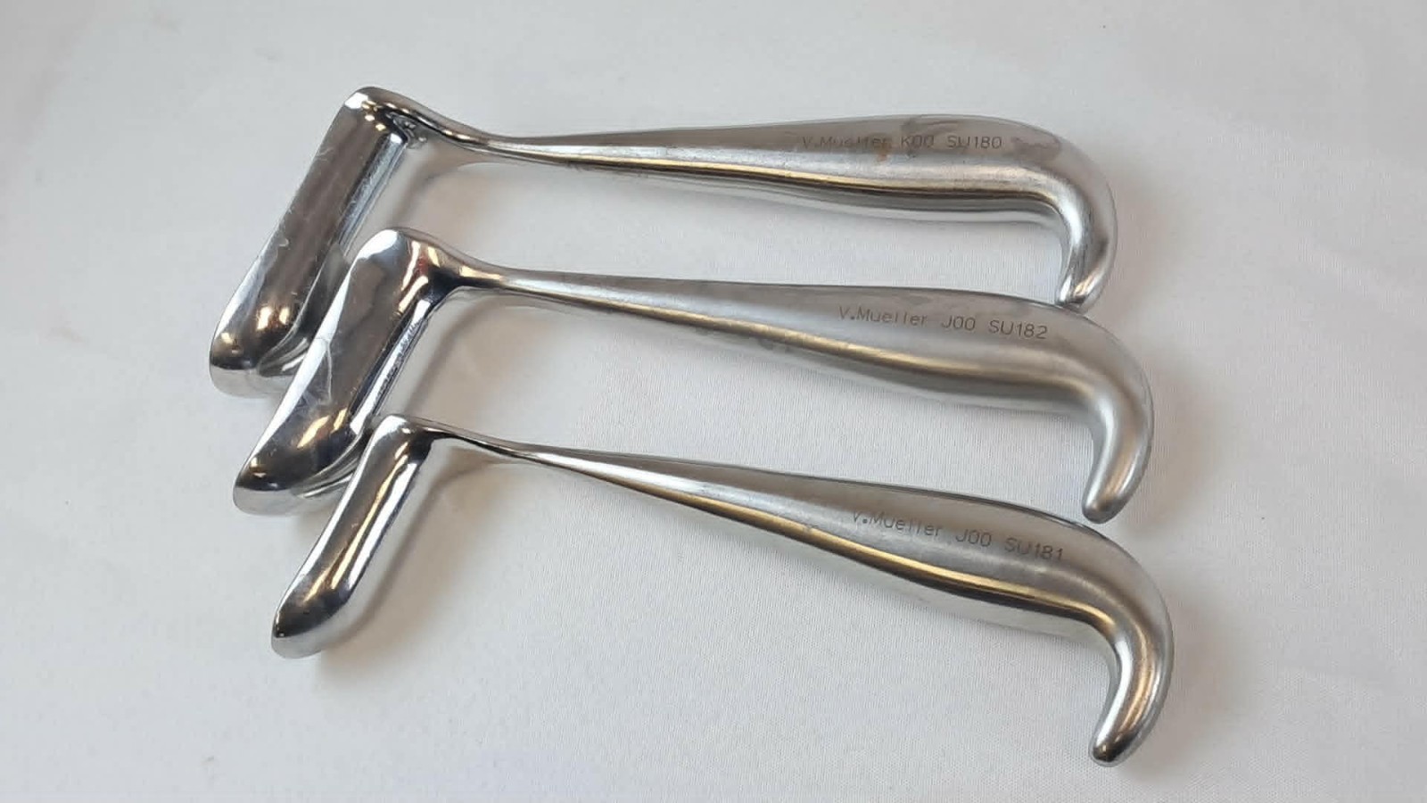3Pc Set of V. Mueller SU180 SU181 & SU182 Hill-Ferguson Rectal Retractors