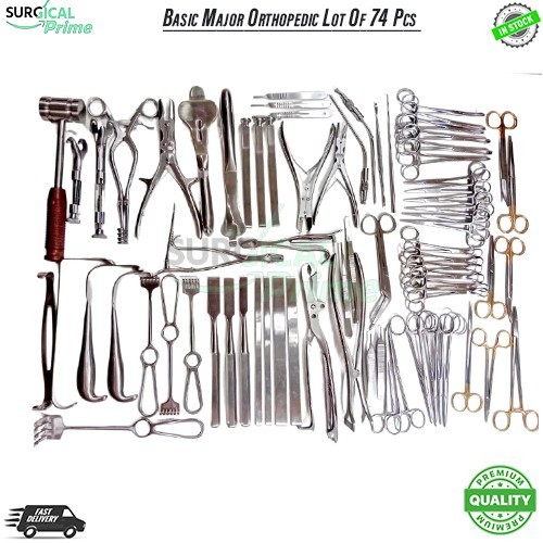 Basic Major Orthopedic Lot Of 74 Pcs Set Surgical Instruments