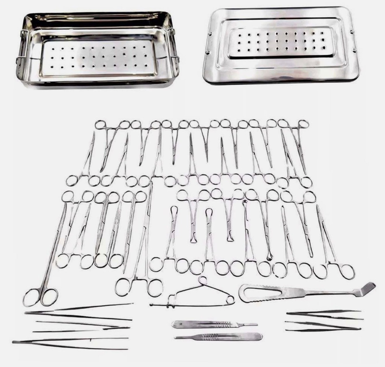 Appendectomy & Hernia Surgical Instruments 40 Pcs Set with Instruments Box