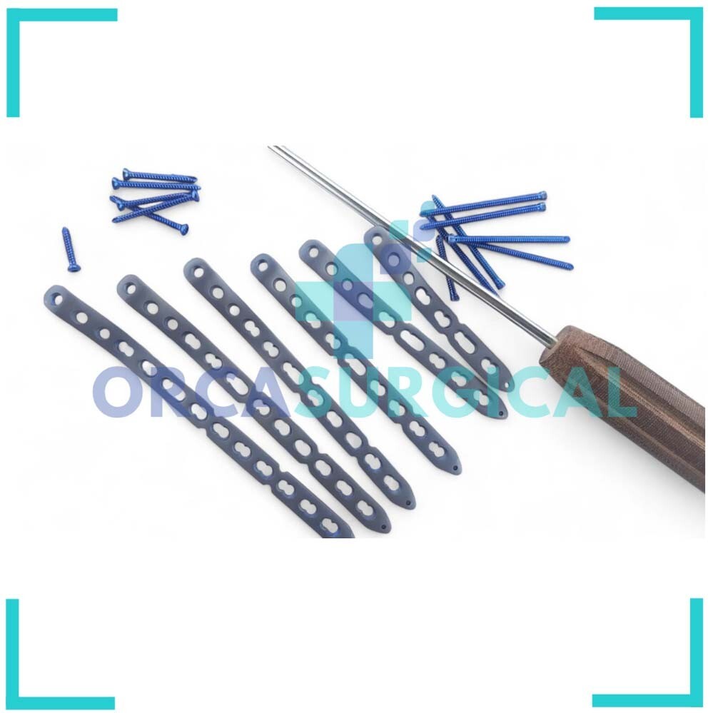 Locking Proximal Medial Tibiä 4,6,8, 10, 12 Hole Plate & 3.5mm screw (57 Pc)