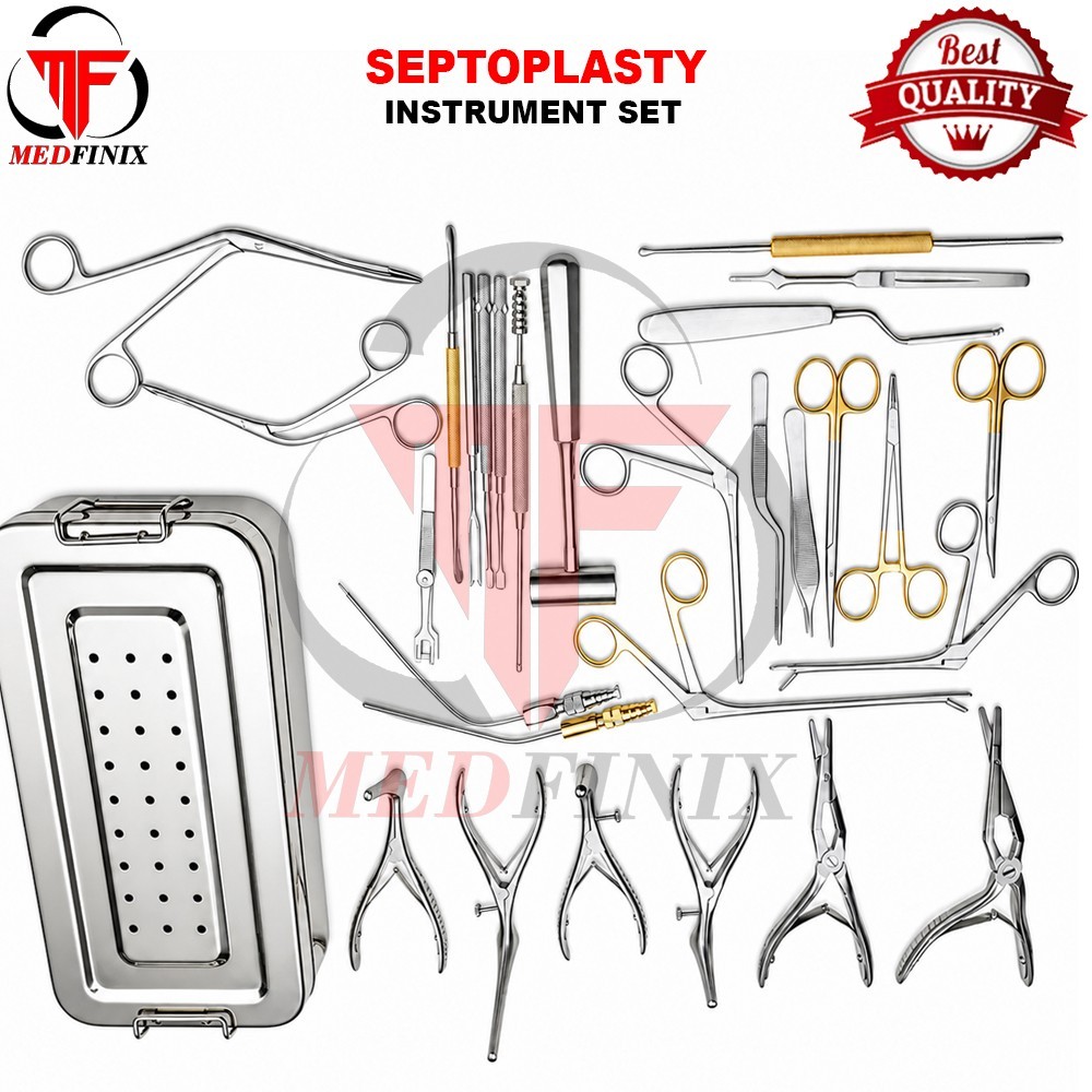 Septoplasty Instruments Set 28 Pcs Nasal Surgery German Steel Tool Kit