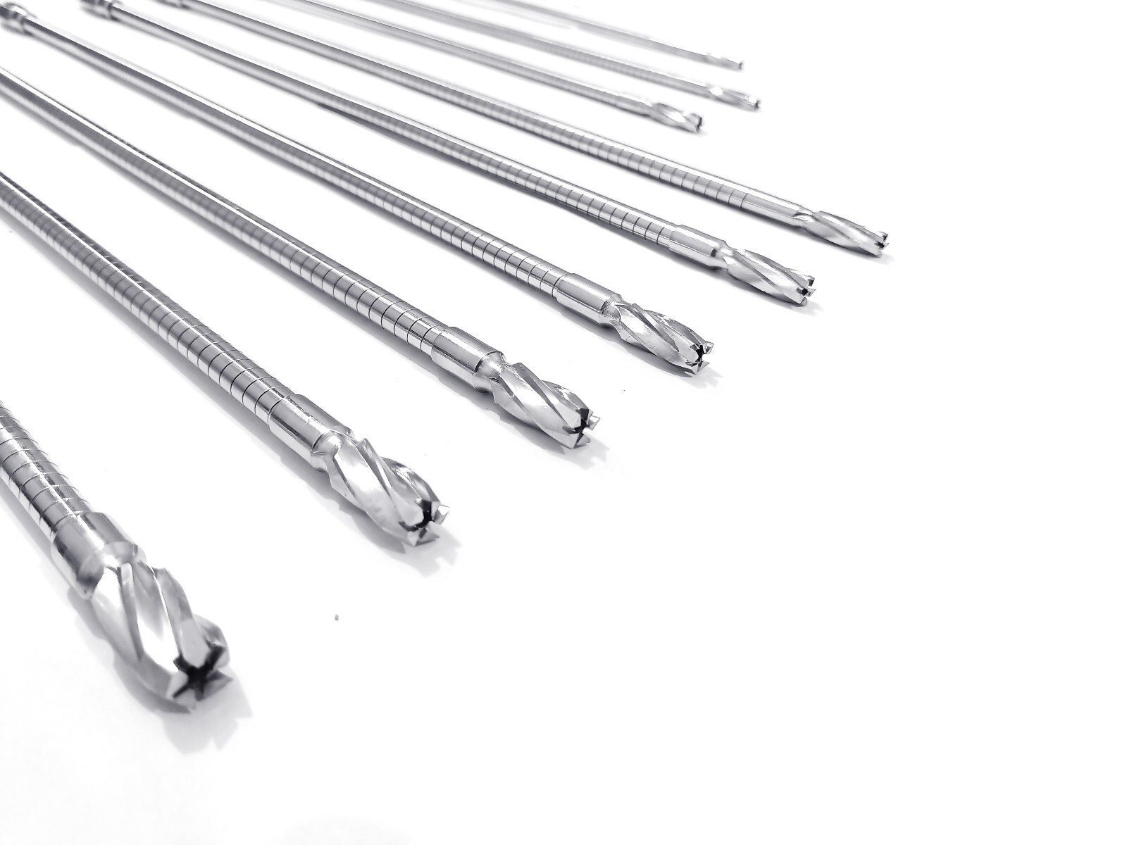 Veterinary Cannulated Flexible Reamer 6mm to 13mm Lot of 8pcs Stainless Steel