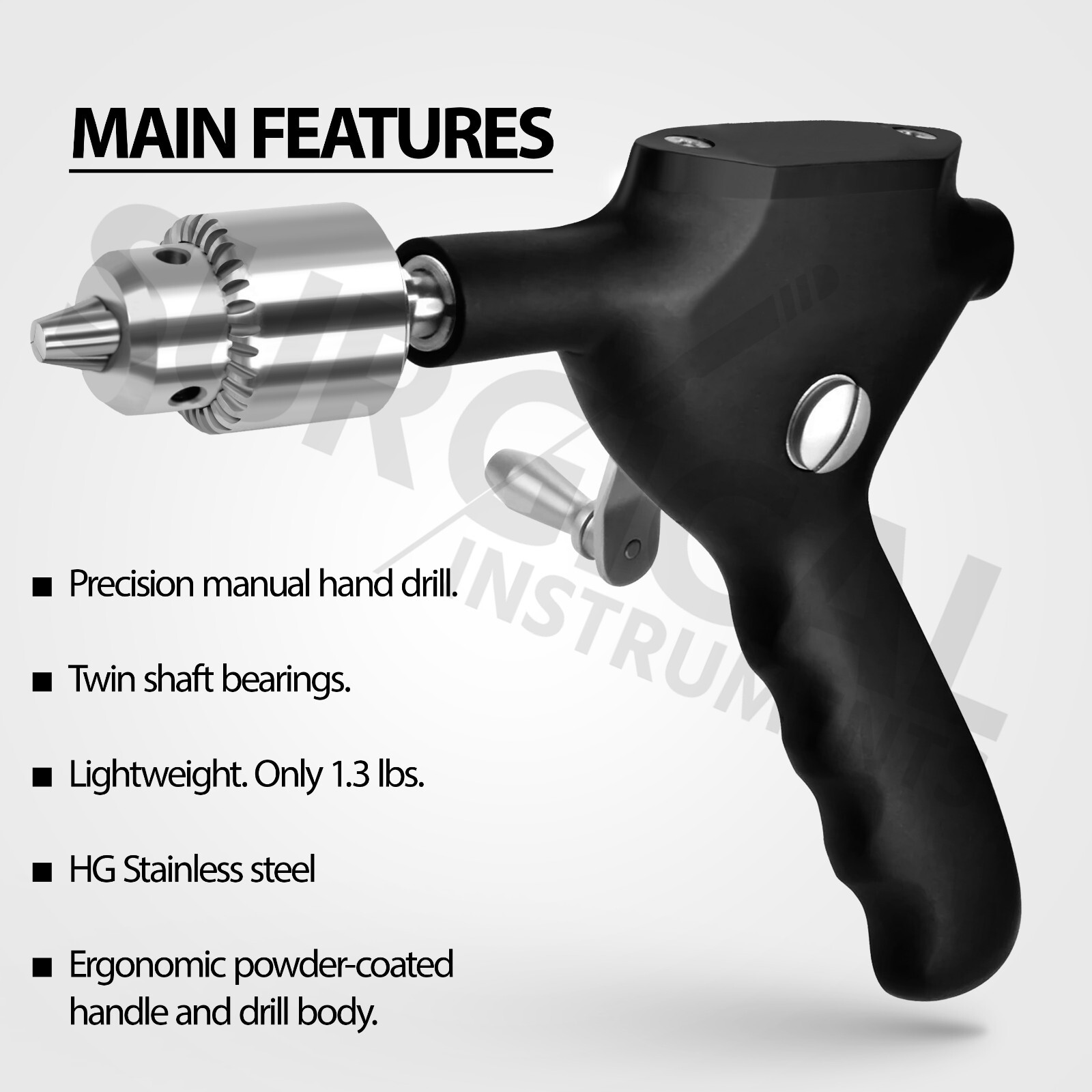 Bone Drill Surgical Medical Orthopedic with Chuck Stainless Steel German Grade
