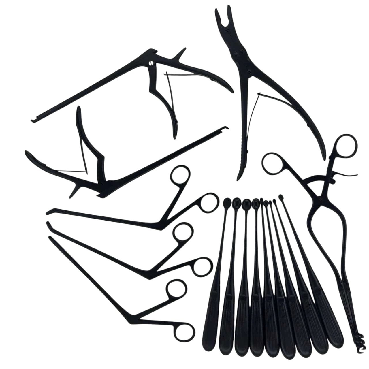Set of 16PCS of Basic Laminectomy Surgical Orthopedics Instruments Black Coated