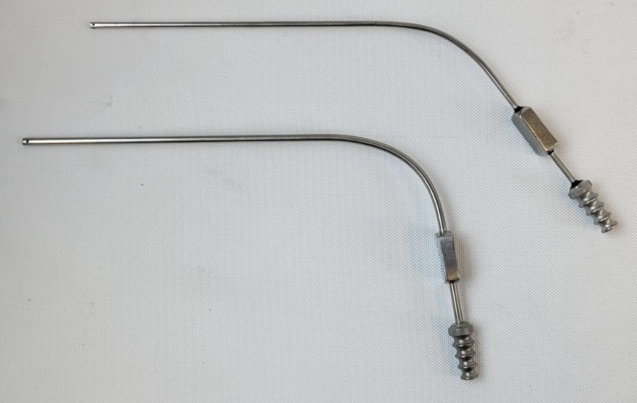Set of 2 V. Mueller NL9708-007 & NL9708-009 McCulloch 5″ Suction Tubes, 7/9 Fr