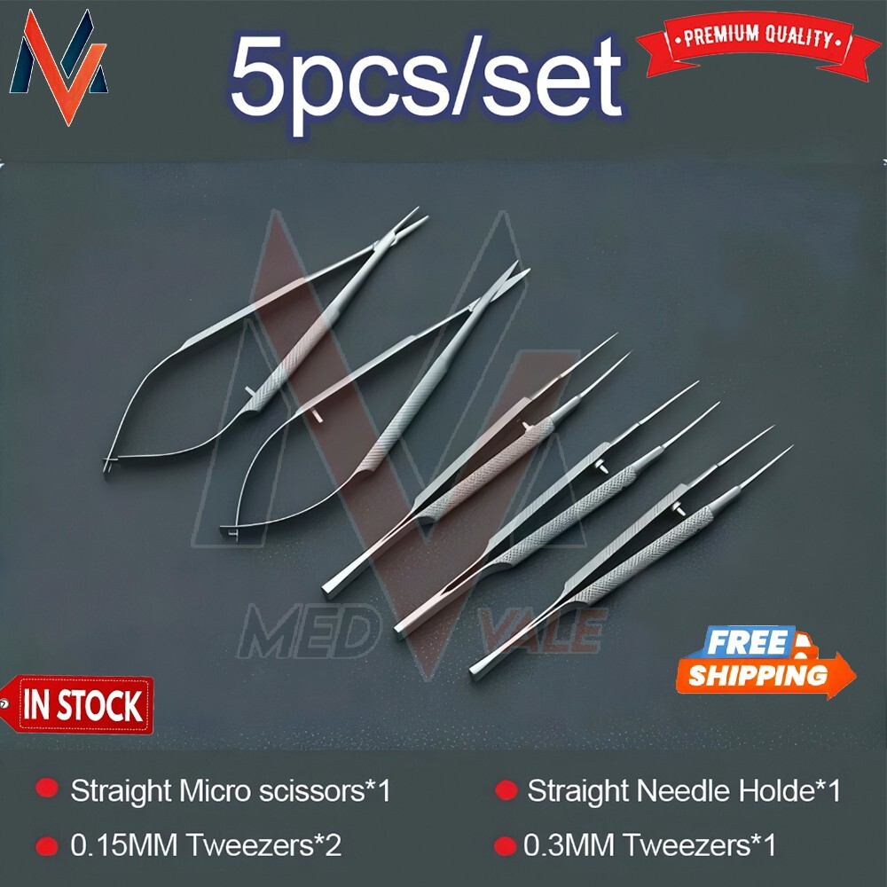 MEDVALE-0512 Ophthalmic Eye Micro Surgery Surgical Instruments Set Of 5-PCs