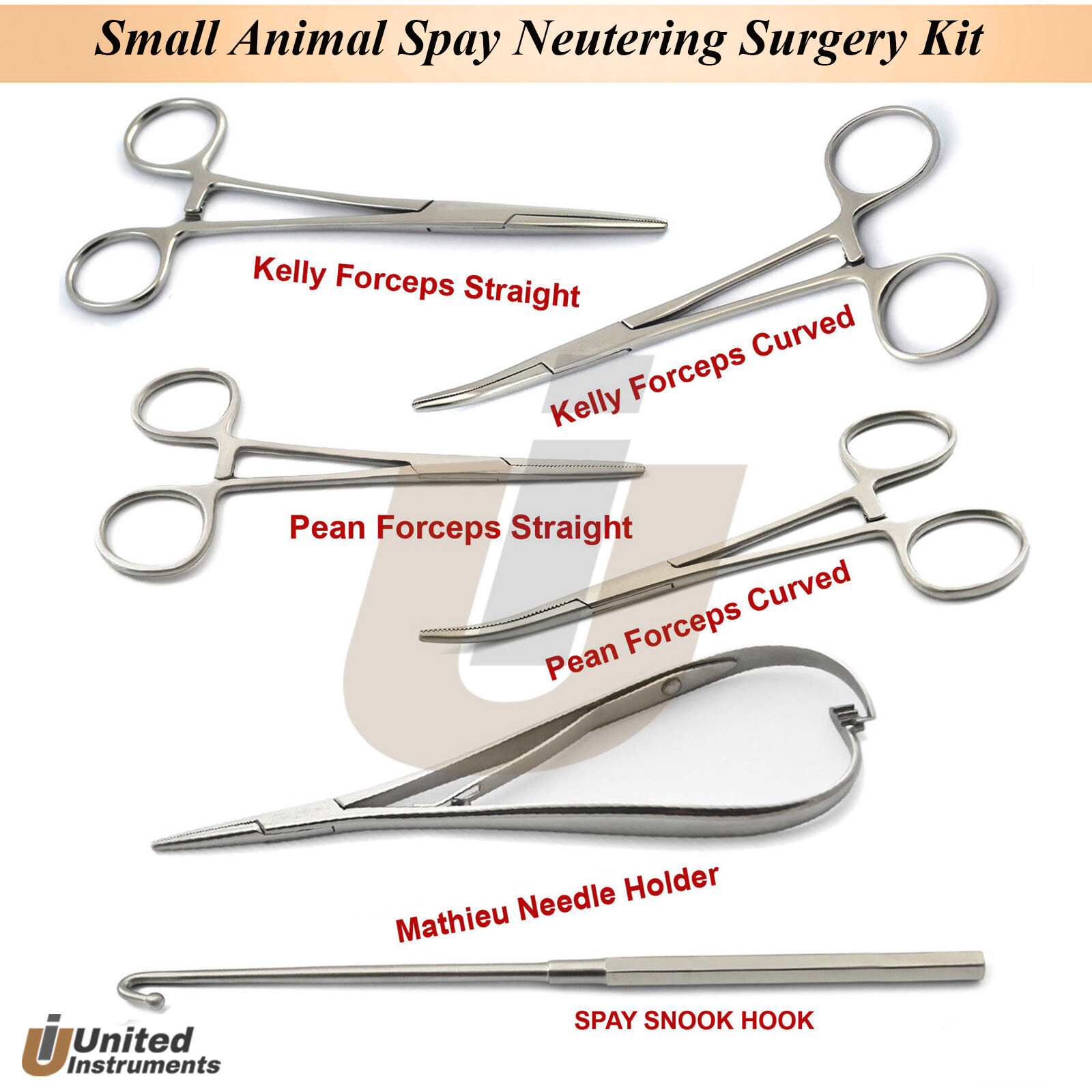 Small Animal Spay Neutering Surgery Kit Veterinary Oral Surgery Instruments New