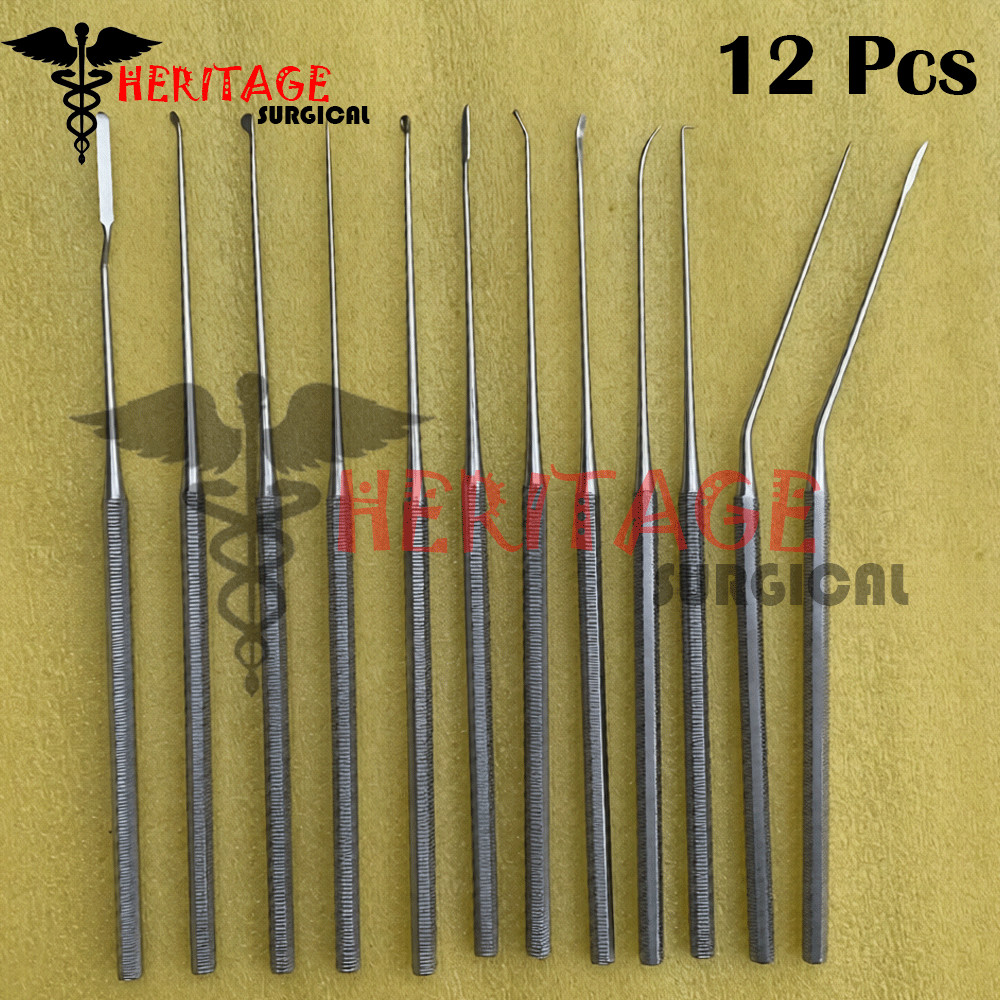 Shea Ear Operation Micro Repositor Set of 12 Pcs Surgical ENT Instruments Set