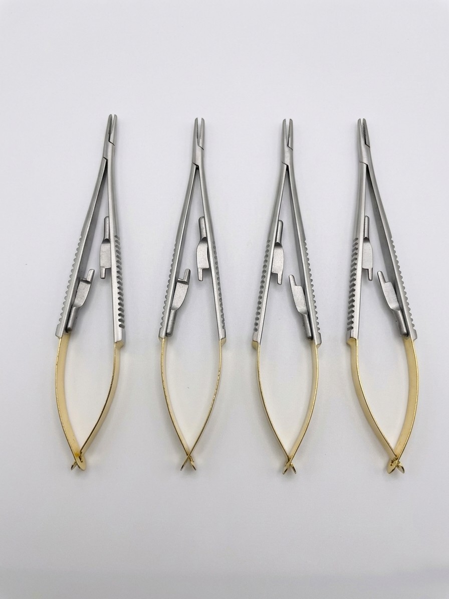 Lot of 4 HU FRIEDY Castroviejo straight Needle Holder 7″ 18cm NH5024