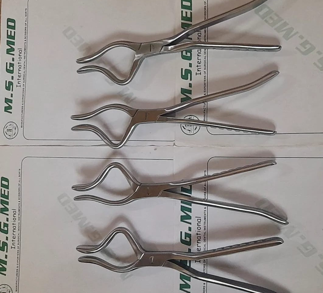Rowe Maxillary Disimpaction Forceps 22.5cm Left & Right 2PCS Set Oral Surgery SS