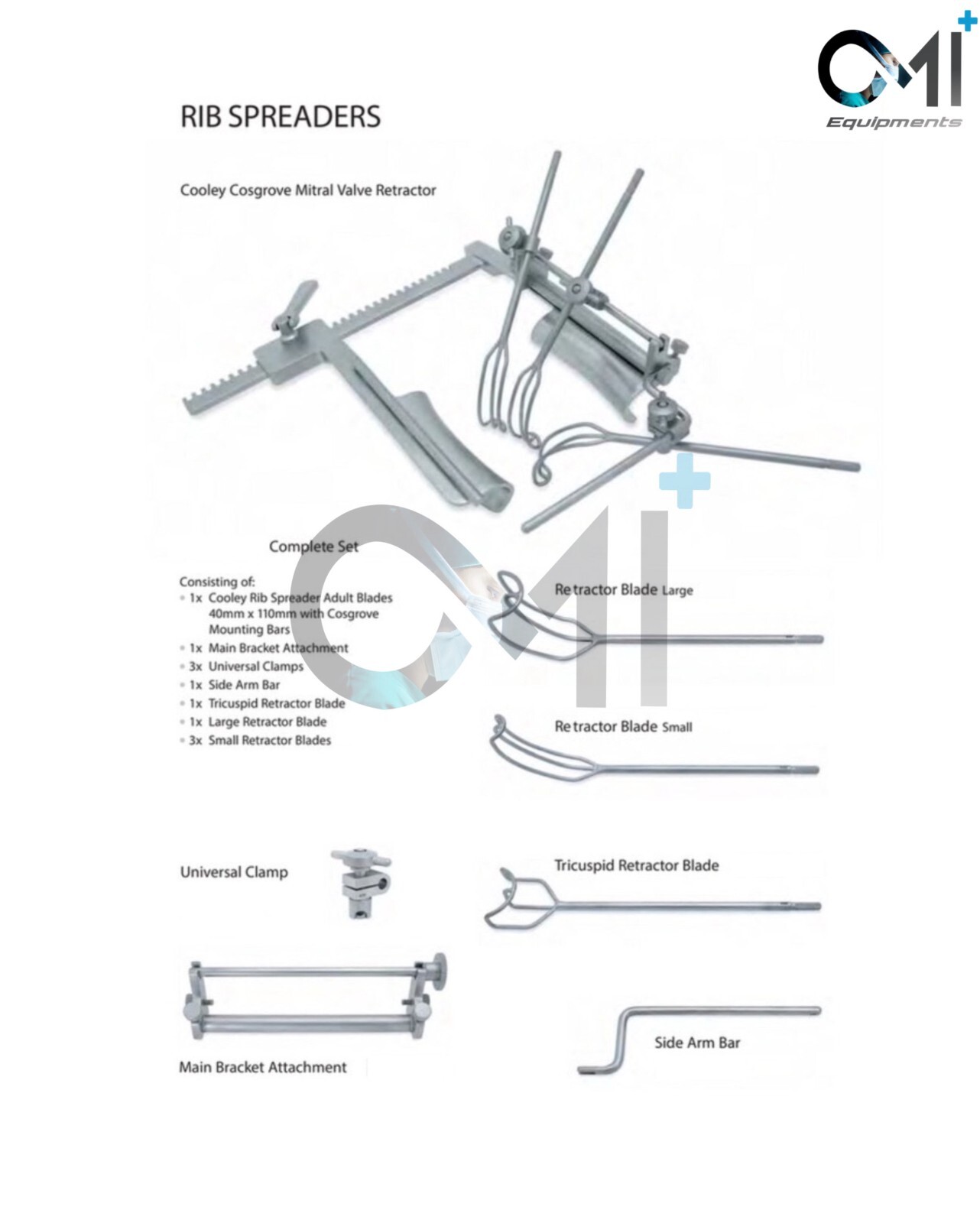 Premium Quality Cooley Cosgrove Mitral Valve Retractor Complete Surgical Set