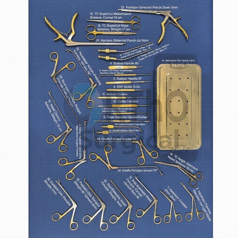 Fess Instruments Set Endoscopic Sinus Surgery A+ German Steel ENT Instruments Se