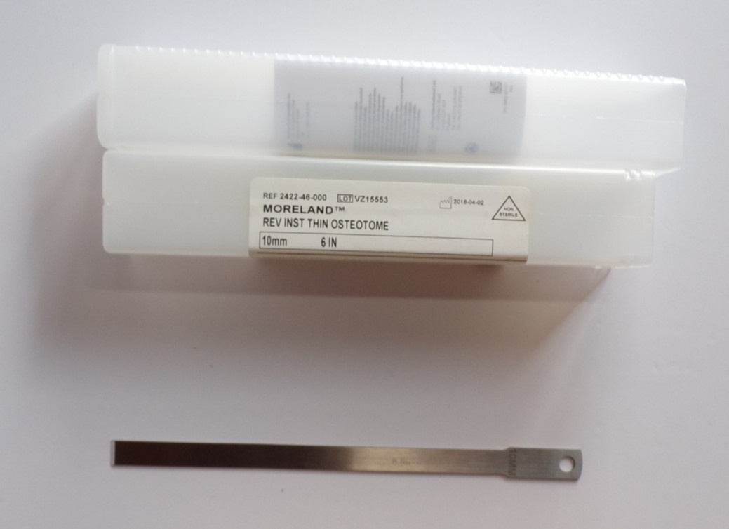 Depuy 2422-46-000 Moreland Osteotome Insert Thin 10mm 6″ Orthopedic