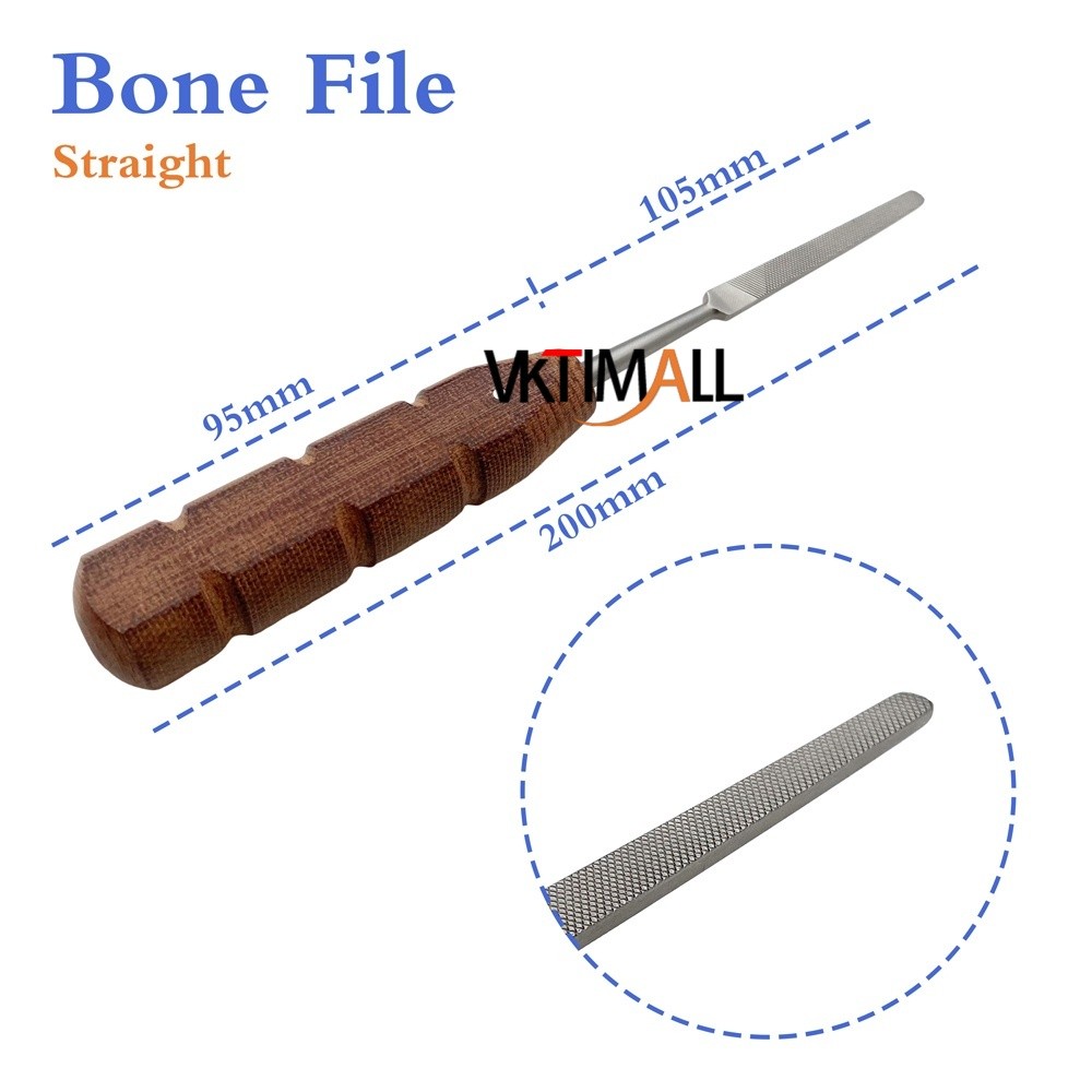 Orthopedic Stainless Steel Bones Files Bone Rasp Straight/Curved Instrument
