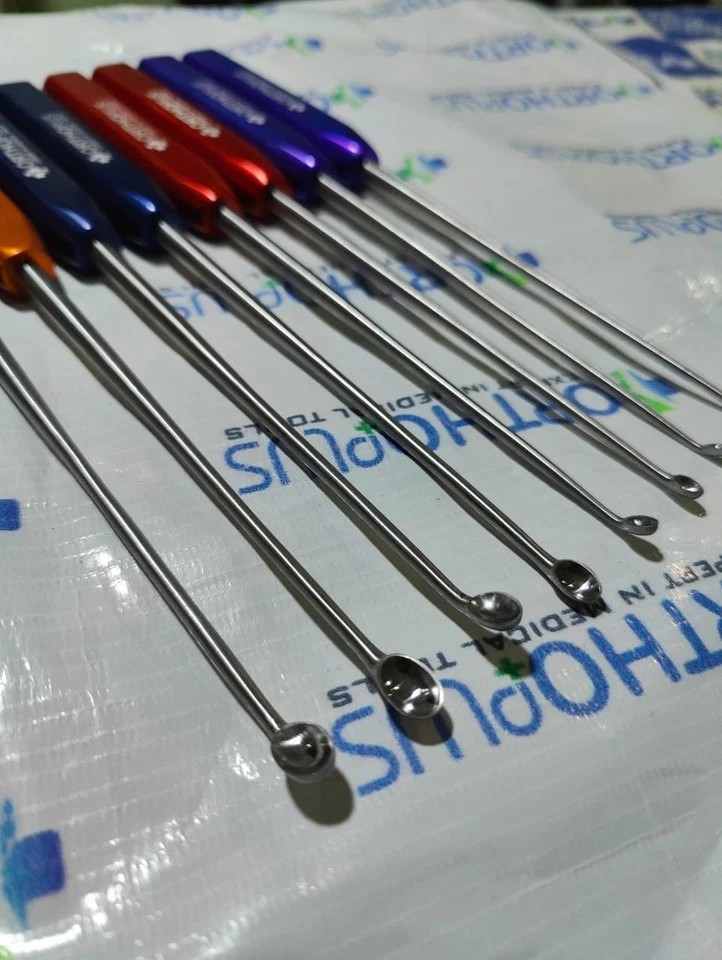 Cervical Curettes Spine Orthopedic Instruments 8 Pcs set (Orthoplus)