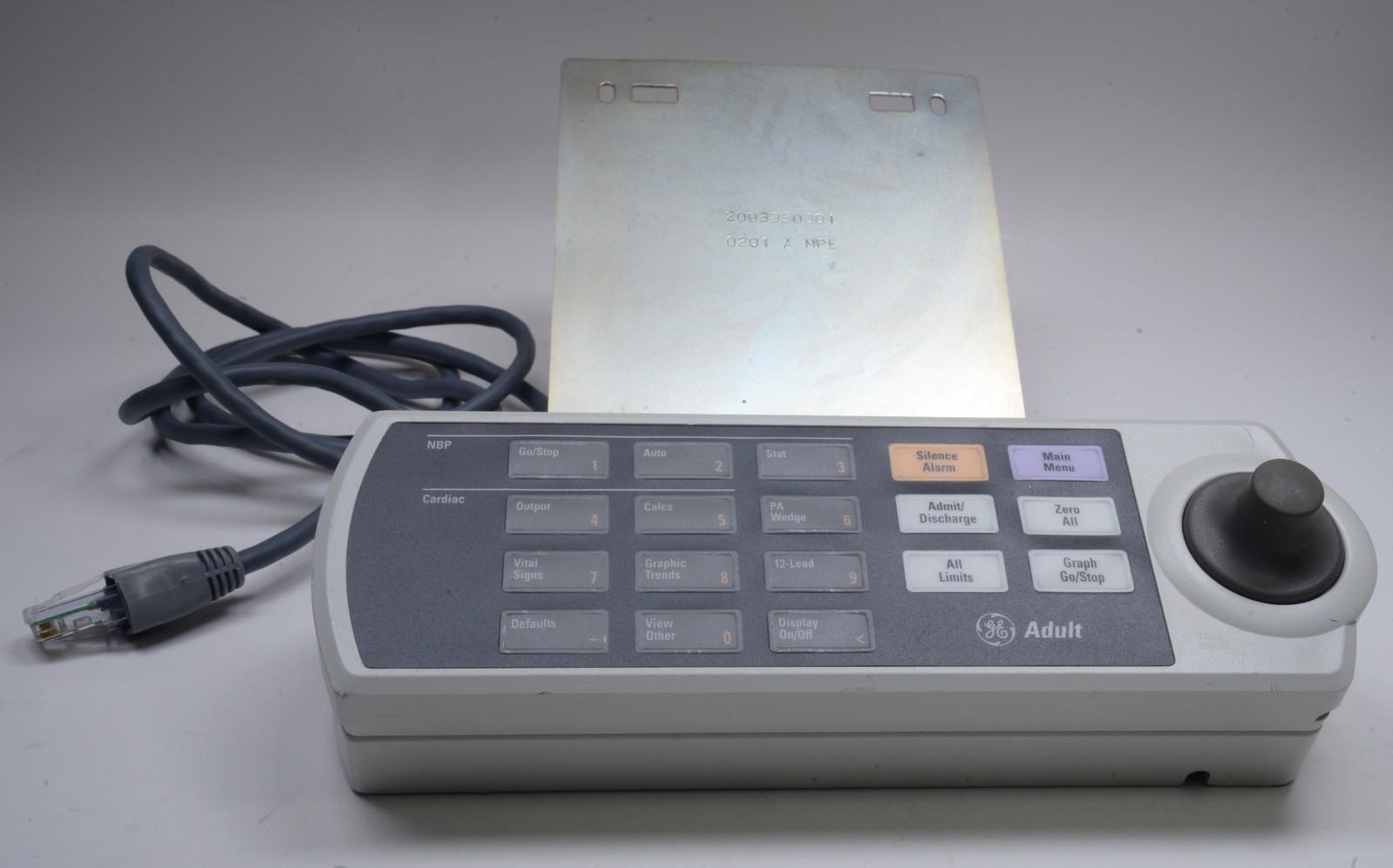 GE Marquette #420867-001 Remote Control Keypad w Mount Plate for Solar 8000M