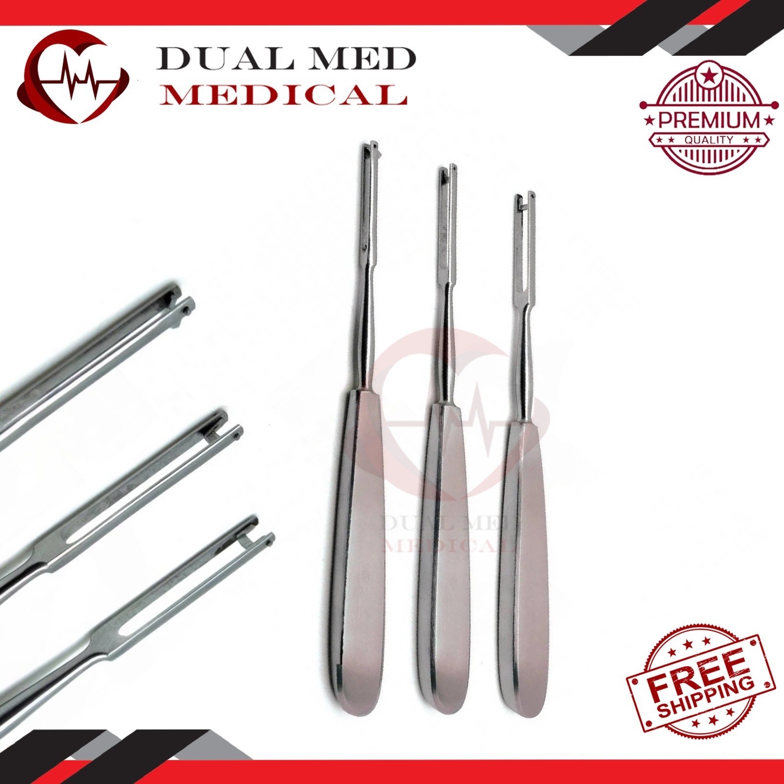 Set of 3 Ballenger Swivel Knife, Straight Surgical instruments