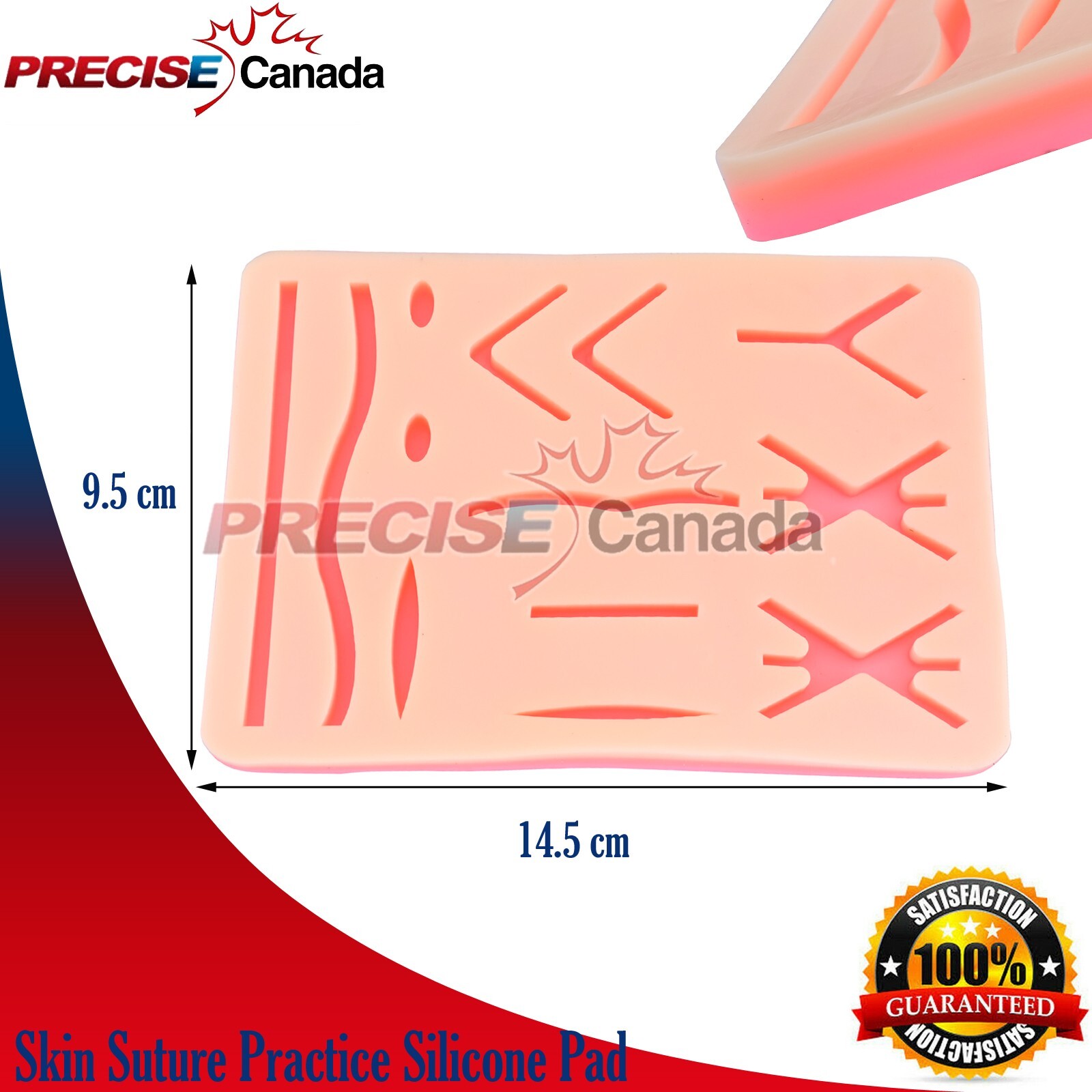 Medical and Vet Skin Suture Silicone Pad Wound Simulated For Training DS-1495