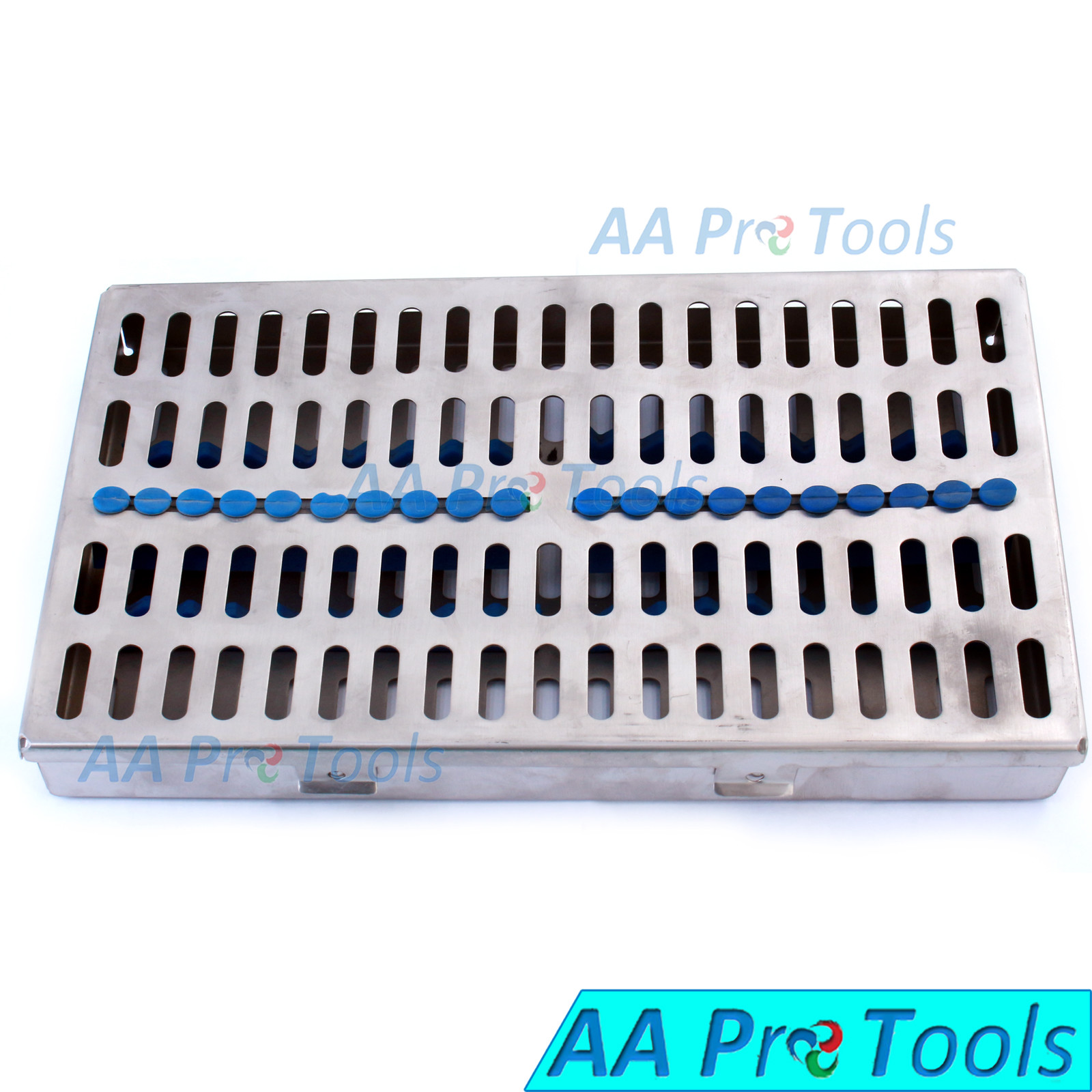STAINLESS STERILIZATION CASSETTE Rack Box For 20 Surgical Dental Instruments
