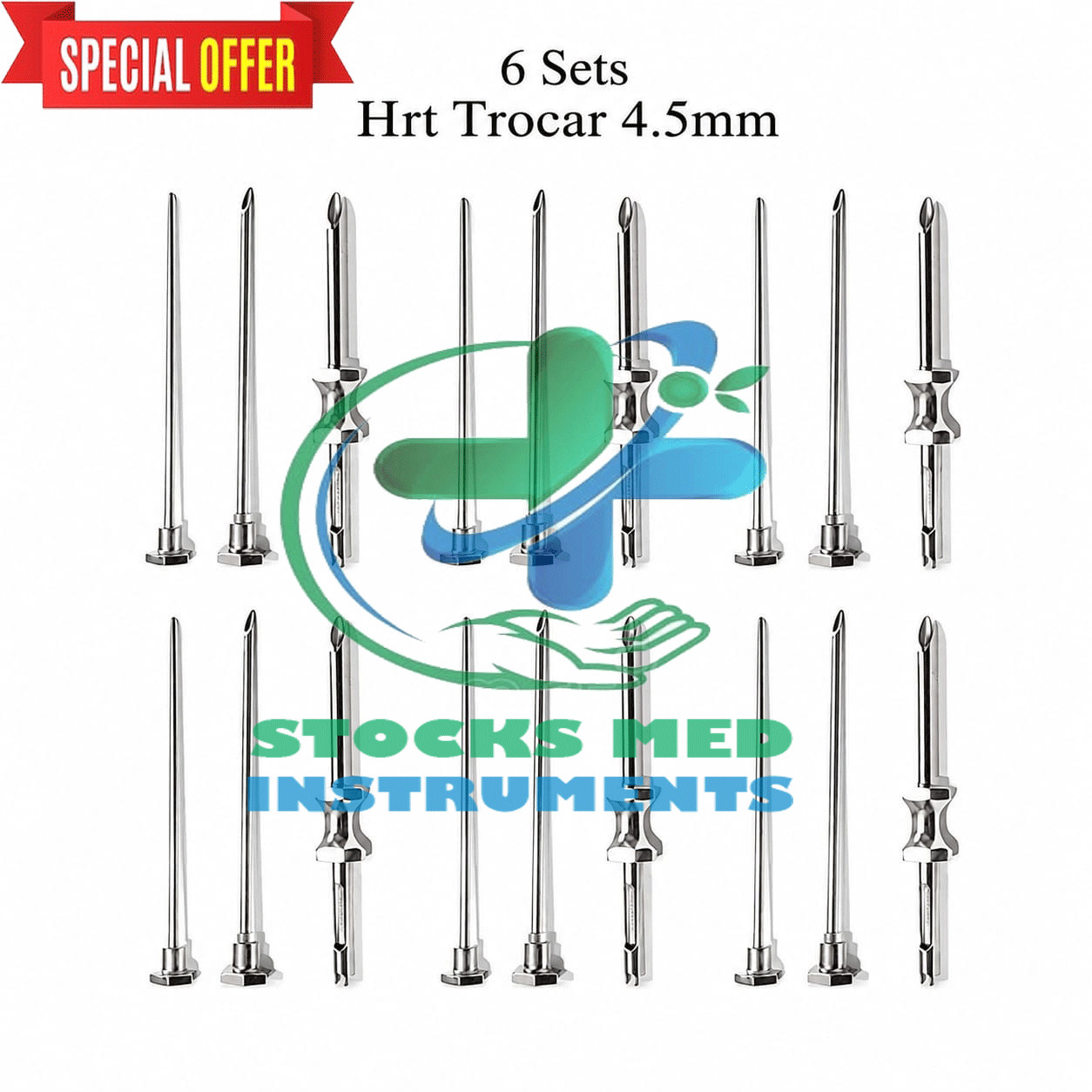 HRT Trocar 4.5mm Hormone Replacement Pellet Insertion Trocars 6 Sets