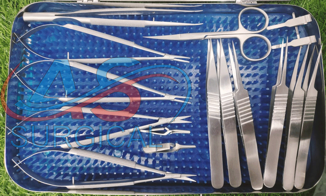 Micro Hand Surgical Instruments Microvascular Clamp Surgery Suture Kit