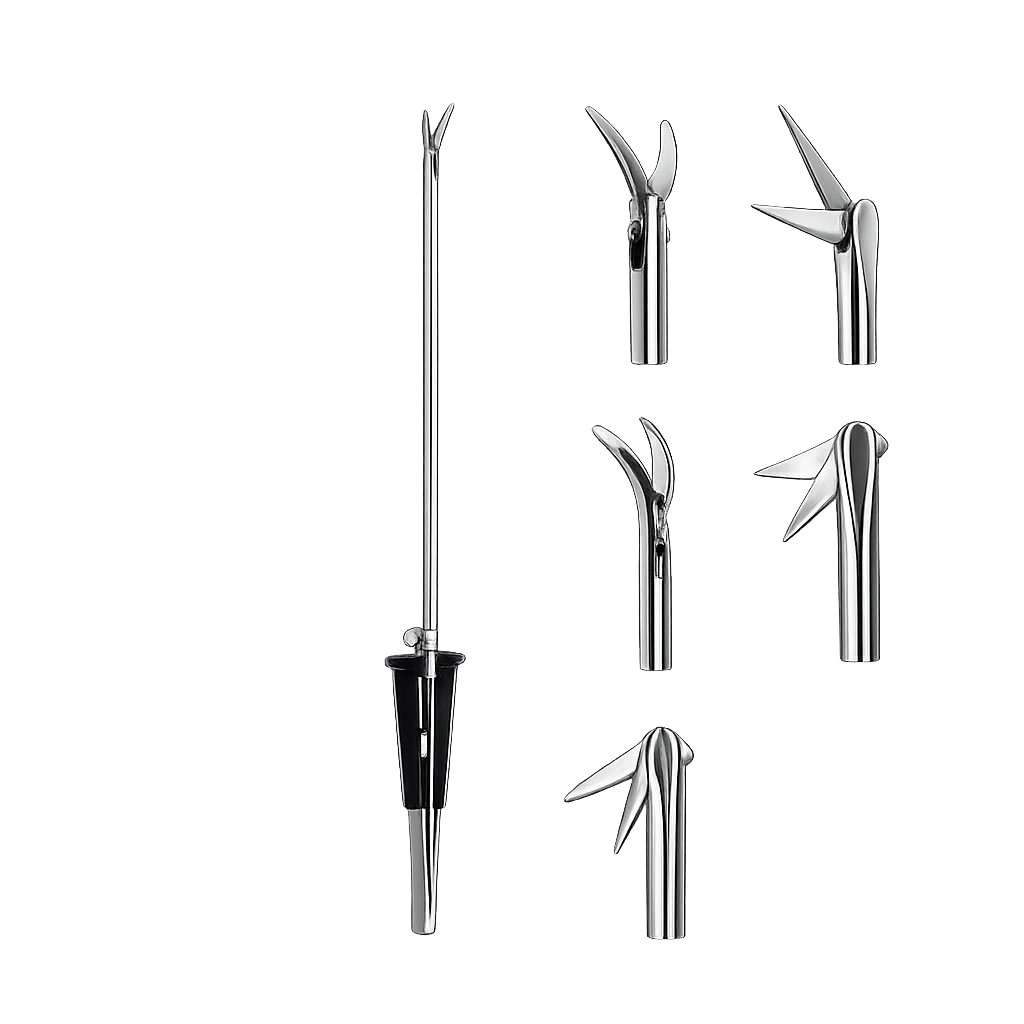 Thoracoscopic MICS VATS Cardiac Scissors Needle Holder Forceps Set 5PCS